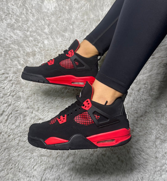 RETRO 4 NEGRO ROJO
